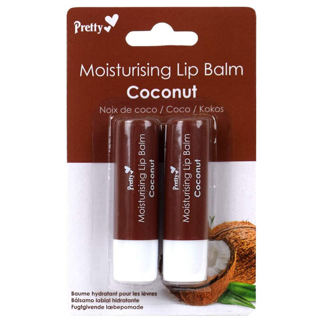 Pretty Moisturising Lip Balm Coconut 2 Pack