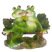 Load image into Gallery viewer, Garden Frogs Sitting On Bench
