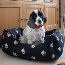 Load image into Gallery viewer, Zoon Small SnugPaws Jet Square Dog Bed
