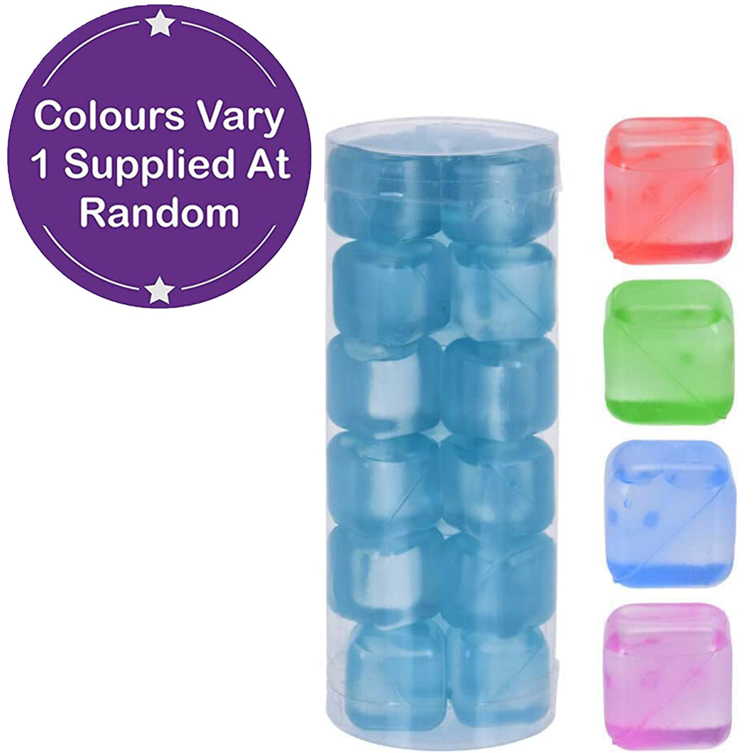 Reusable Plastic Ice Cubes 18 Pack Assorted