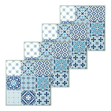 Load image into Gallery viewer, Vinyl Floor Tiles 4pk 12&quot; Blue Mosaic

