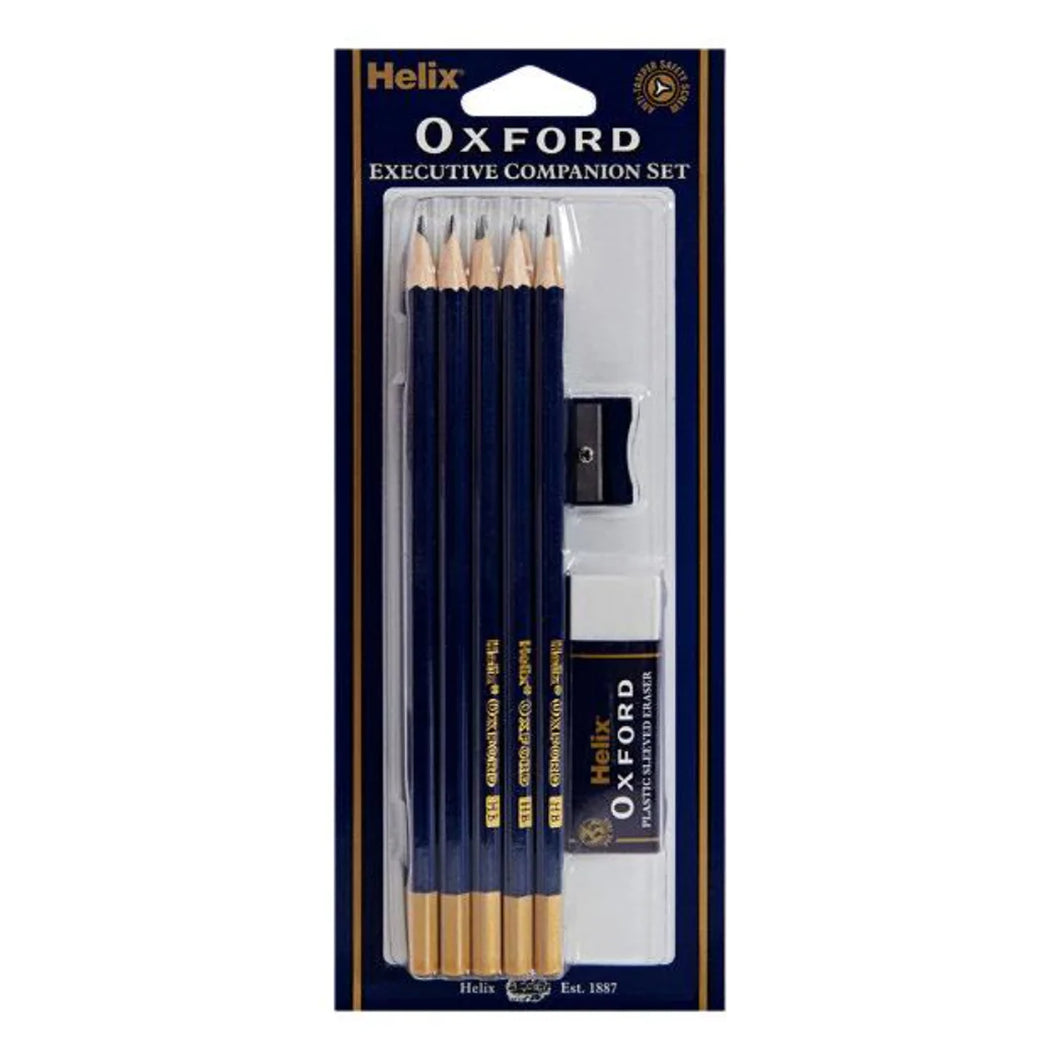 Helix Oxford HB Pencils, Sharpener & Eraser Set