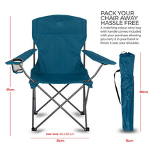 Load image into Gallery viewer, Highlander Edinburgh Marine Blue Folding Camping Chair
