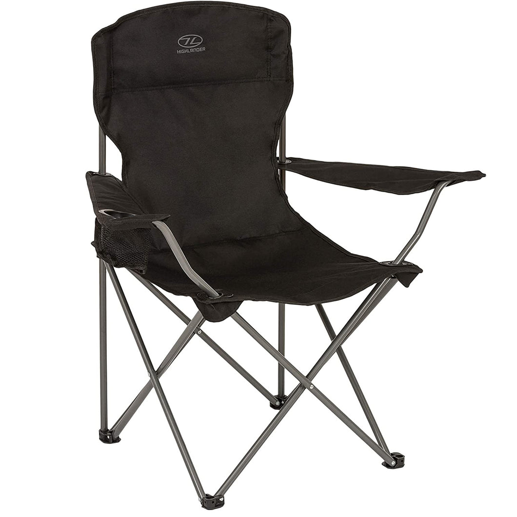 Highlander Edinburgh Black Folding Camping Chair