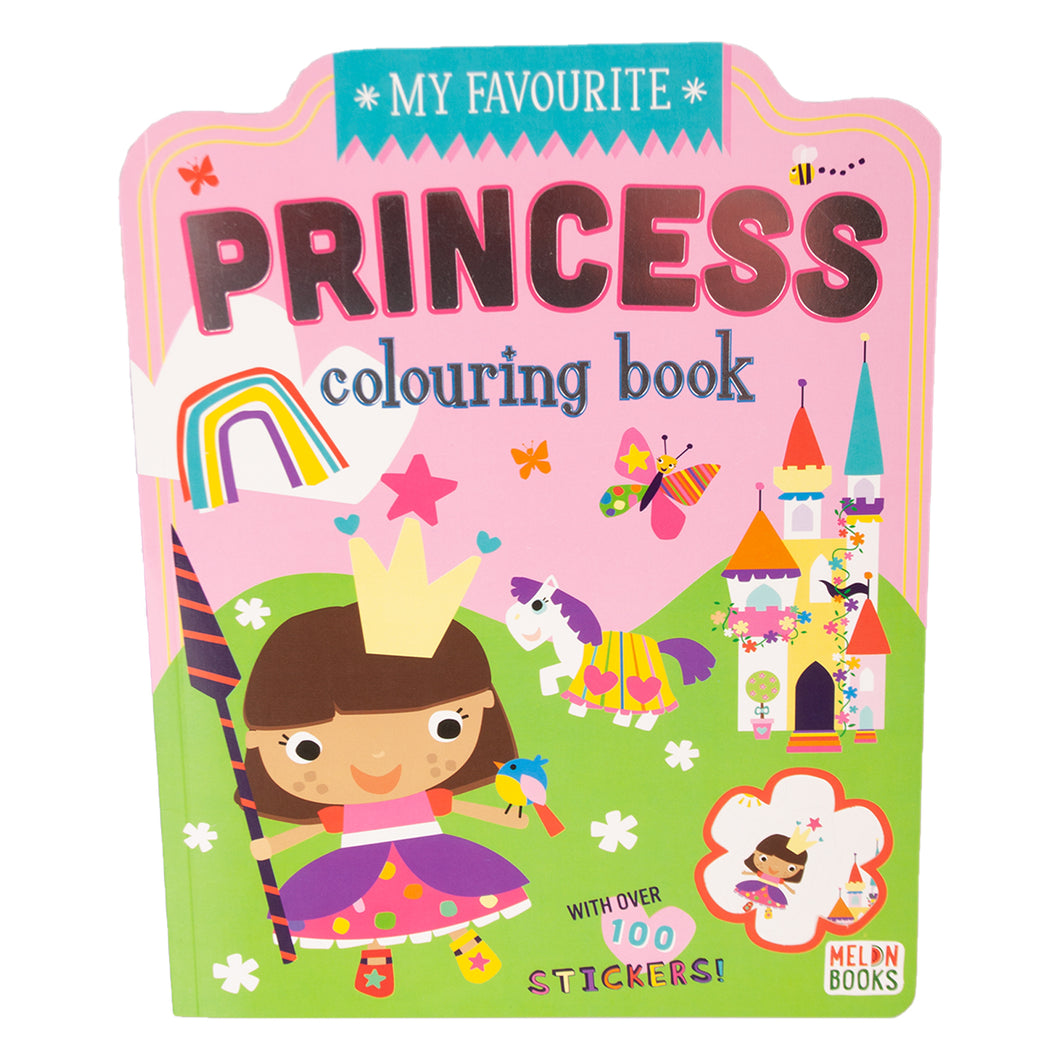 Melon Books Princess Colouring Book with Stickers