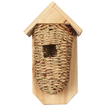 Load image into Gallery viewer, Wood &amp; Sea Grass Birdhouse 14x9x26cm