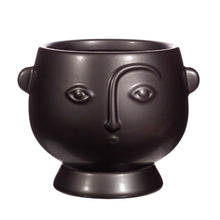 Load image into Gallery viewer, Sass &amp; Belle Matte Black Large Face Planter
