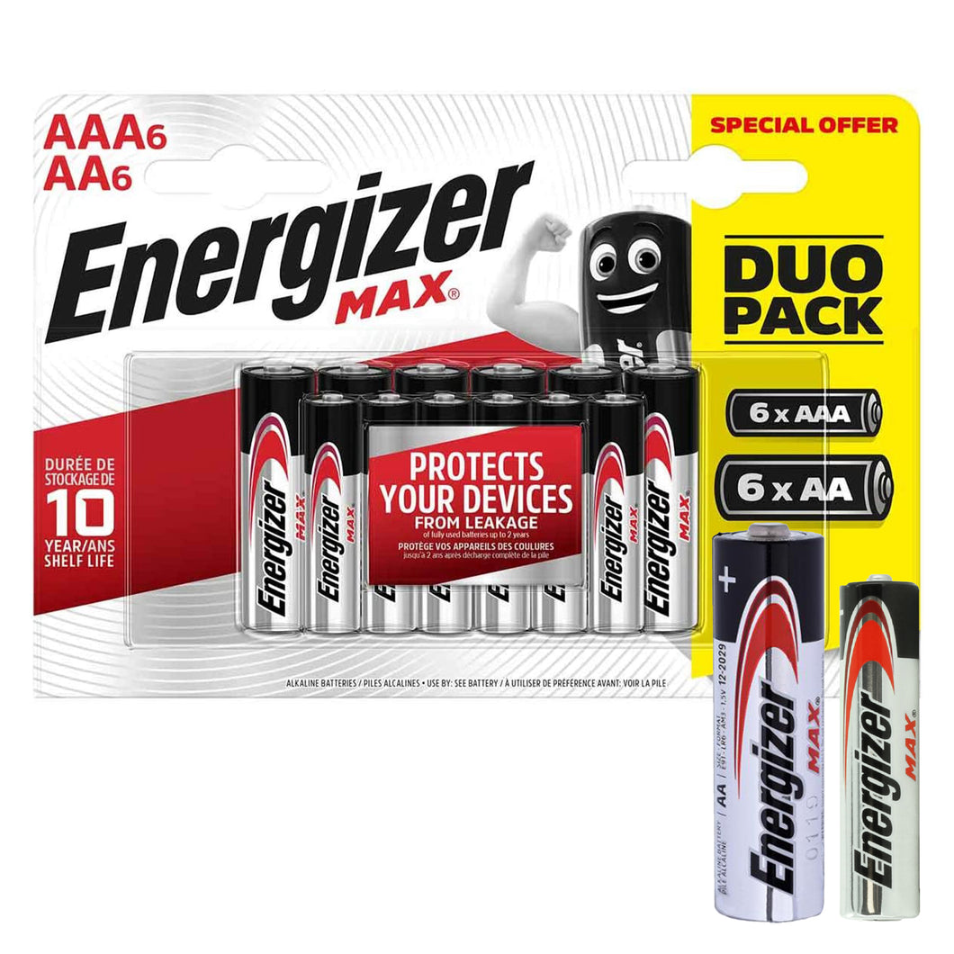 Energizer Max Duo Pack 6xAA & 6xAAA
