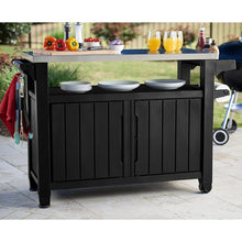 Load image into Gallery viewer, Keter Graphite Unity Double BBQ Table
