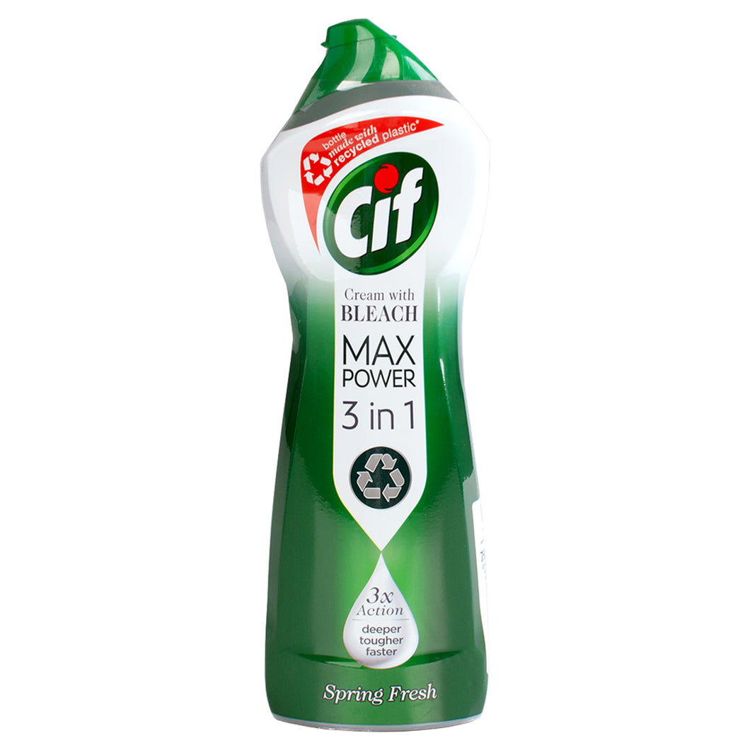 Cif Cream Cleaner With Bleach Max Power Spring Fresh 750ml