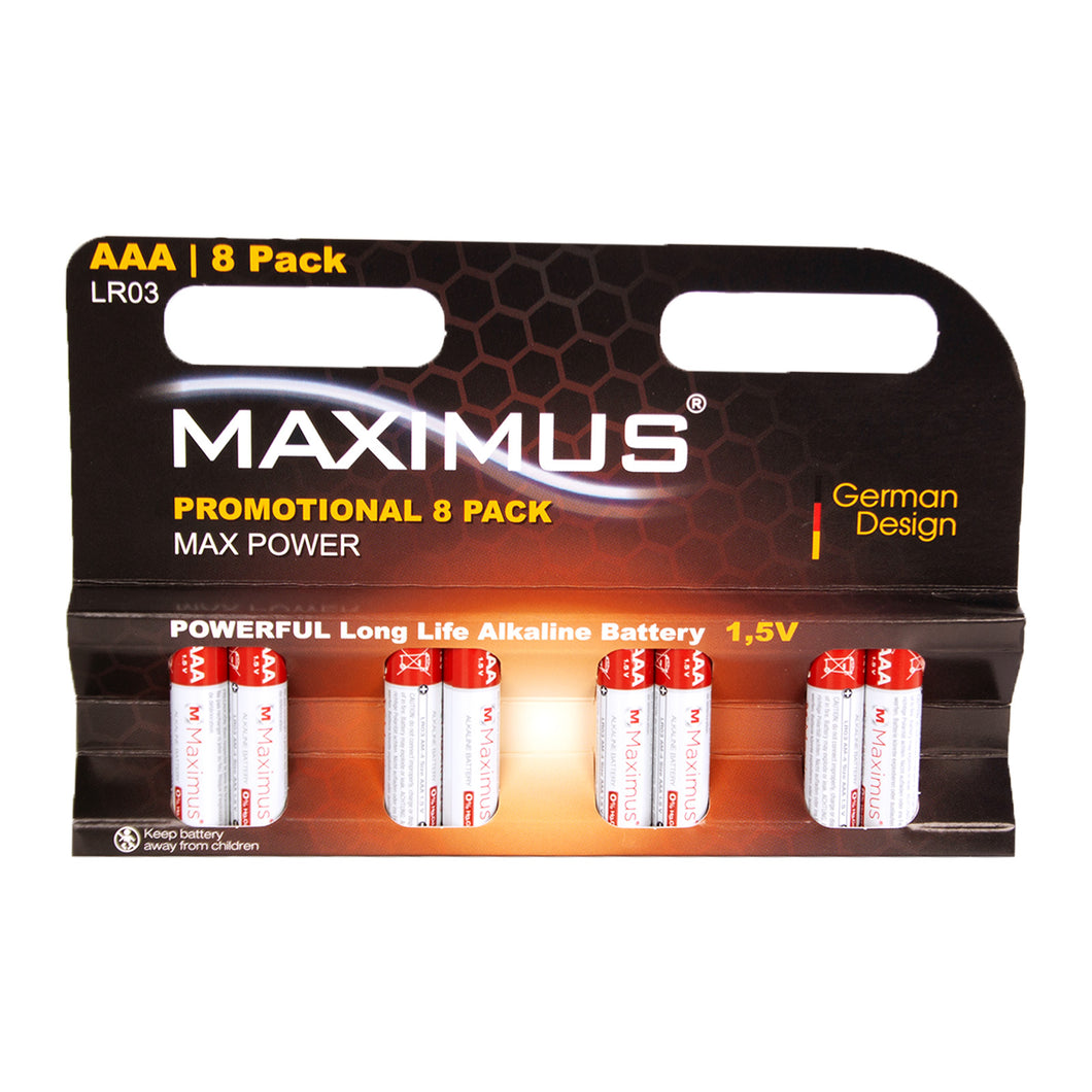 Maximus AAA Batteries 8 Pack