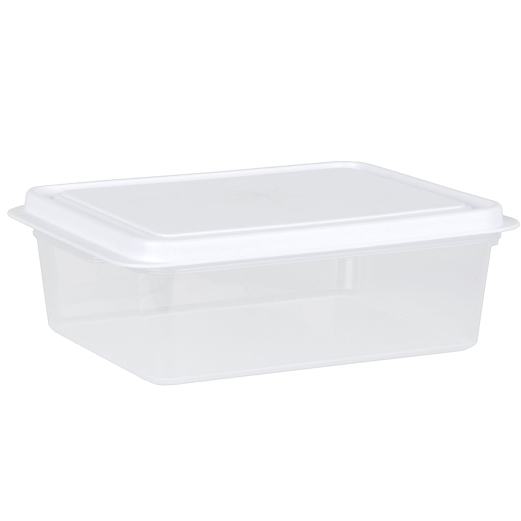 Wham Clear/White Rectangular Food Box 2L