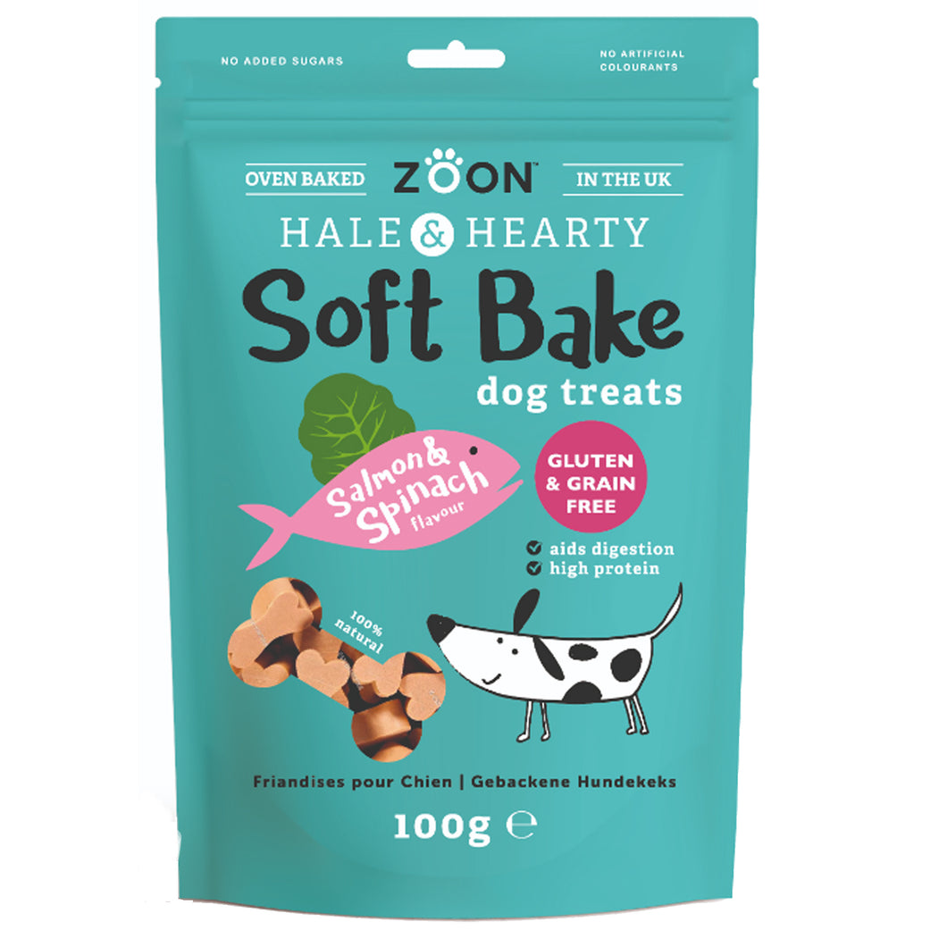 Zoon Hale & Hearty Salmon & Spinach Soft Bake Treats 100g