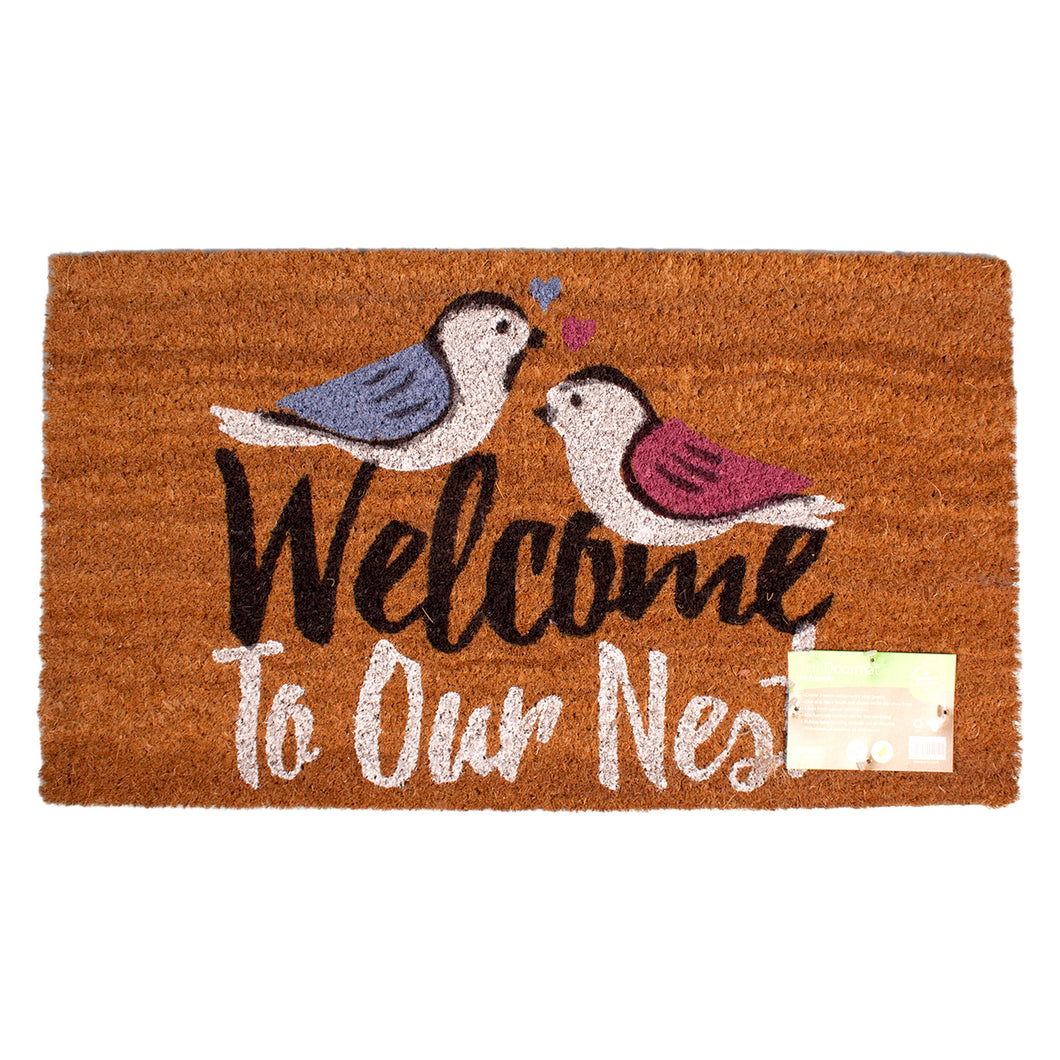 JVL Natural Coir Doormat Welcome To Our Nest