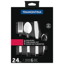 Load image into Gallery viewer, Tramontina Stainless Steel Cutlery Set 24pcs
