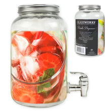 Load image into Gallery viewer, Glassworks Drinks Dispenser With Tap 3L
