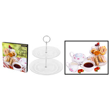 Load image into Gallery viewer, Modena Glass 2 Tier Cake Stand 18x23cm
