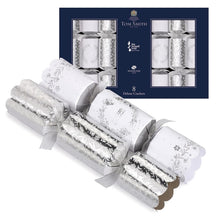 Load image into Gallery viewer, Tom Smith Deluxe White &amp; Silver Christmas Crackers 8pk
