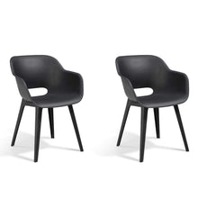 Load image into Gallery viewer, Keter Graphite Akola Cup Chairs 2pcs
