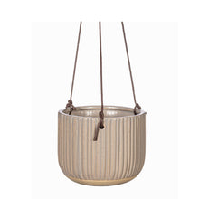 Load image into Gallery viewer, Sass &amp; Belle Grooved Grey Hanging Planter

