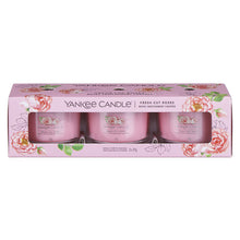 Load image into Gallery viewer, Yankee Candle Fresh Cut Roses Set Of Three Filled Votives
