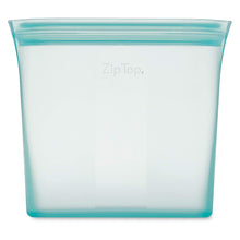 Load image into Gallery viewer, Zip Top Silicone Teal Reusable Sandwich Bag
