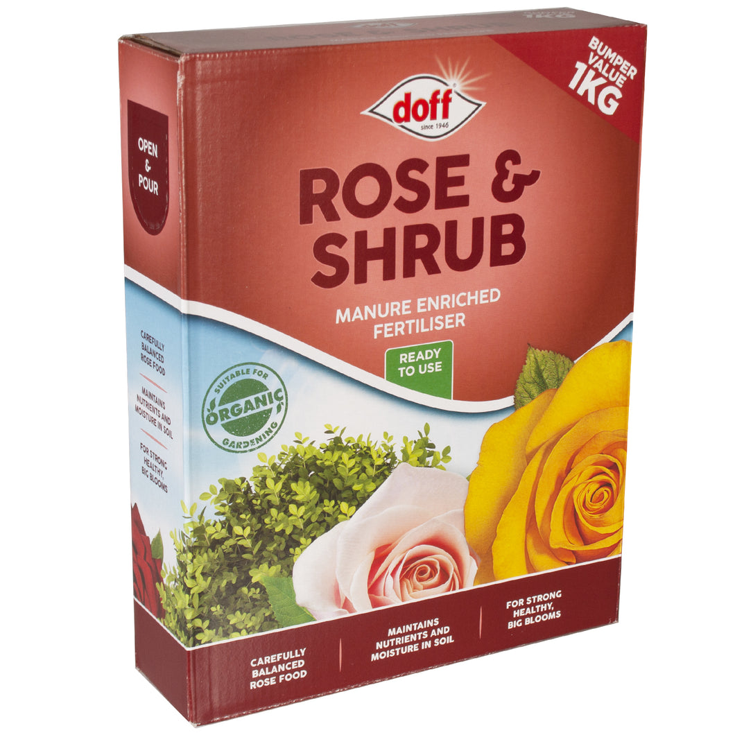 Doff Rose & Shrub Manure Enriched Fertiliser 1kg