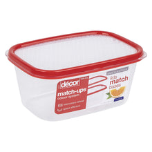 Load image into Gallery viewer, Décor Match-ups Basics Red Oblong Food Storage Box 1L