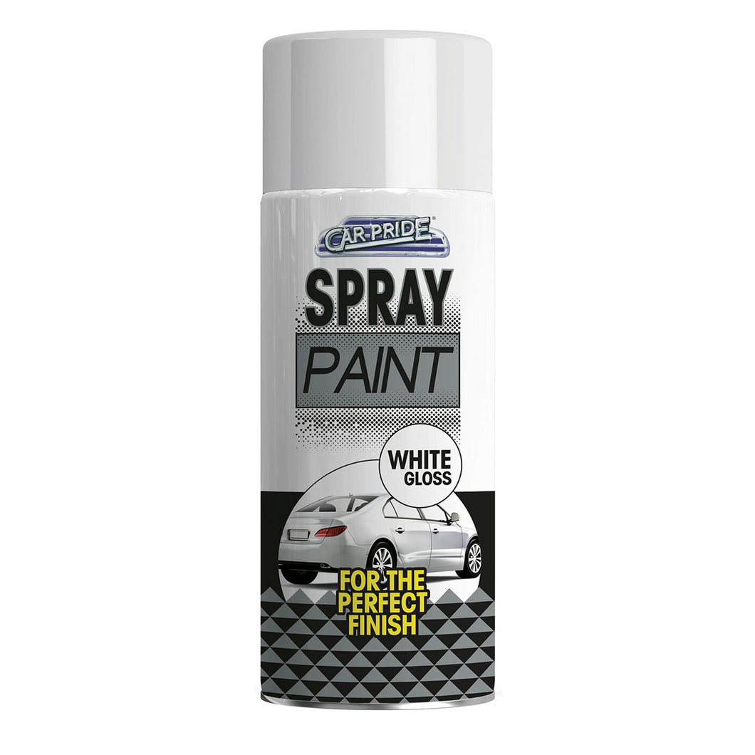 Carpride White Gloss Car Spray Paint 400ml