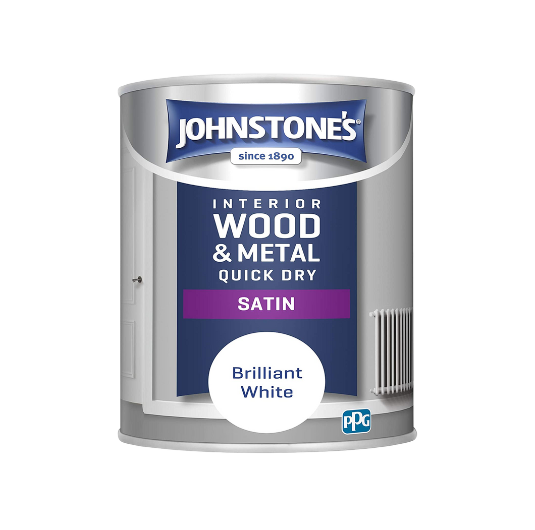 Johnstone's Brilliant White Quick Dry Satin 750ml