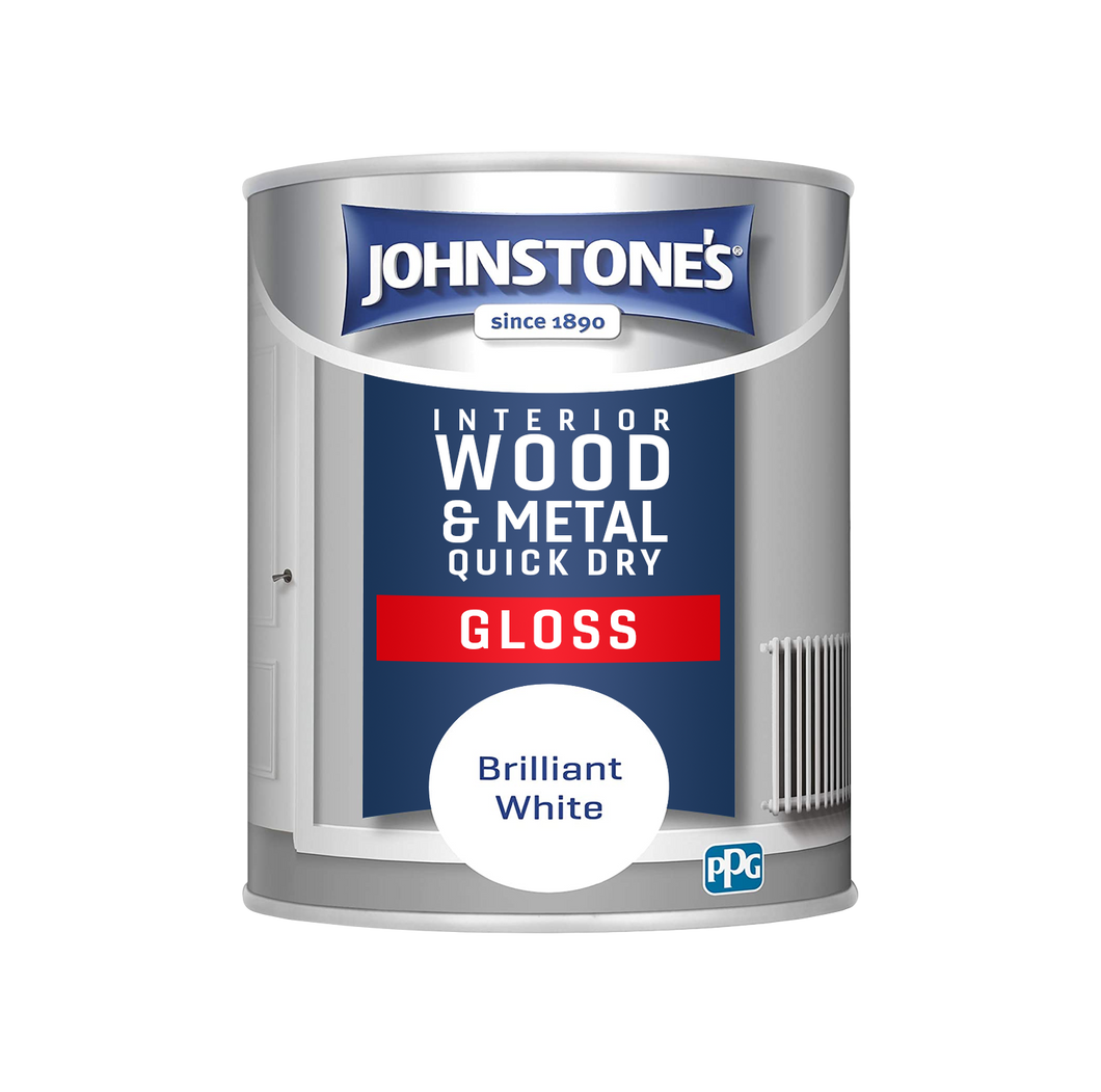 Johnstone's Quick Dry Gloss Paint - Brilliant White