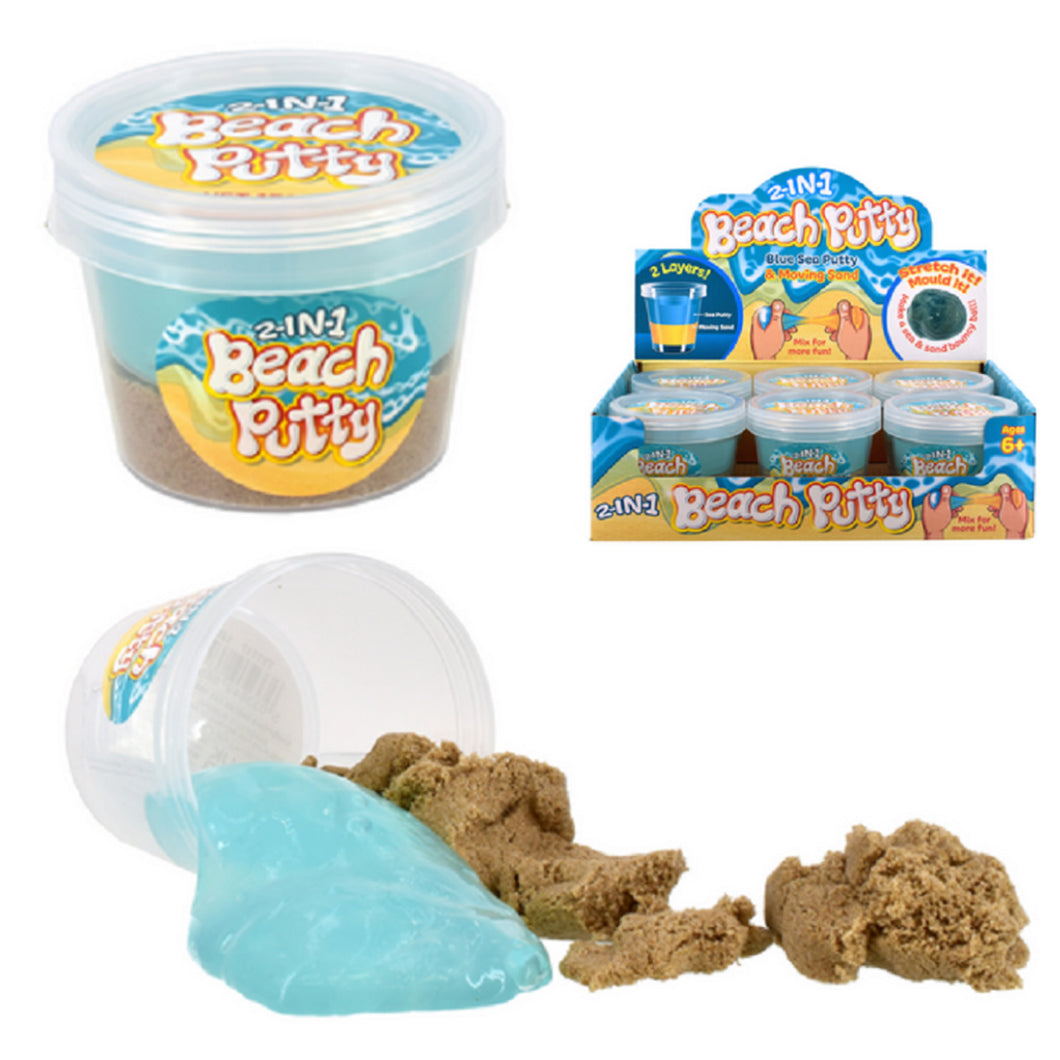 2-in-1 Beach Slime Putty & Moving Sand