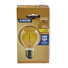 Load image into Gallery viewer, Status Antique G80 ES 60w Clear Squirrel Cage Filament

