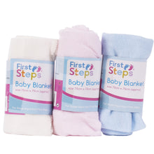 Load image into Gallery viewer, Baby Blankets - Cream,Pink &amp; Blue