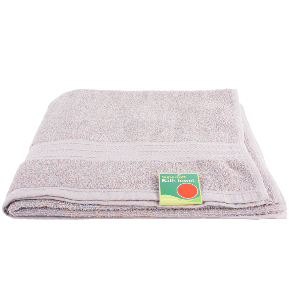 Silver 100% Cotten Bath Towels