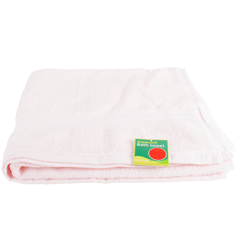 Light Pink 100% Cotton Bath Towels