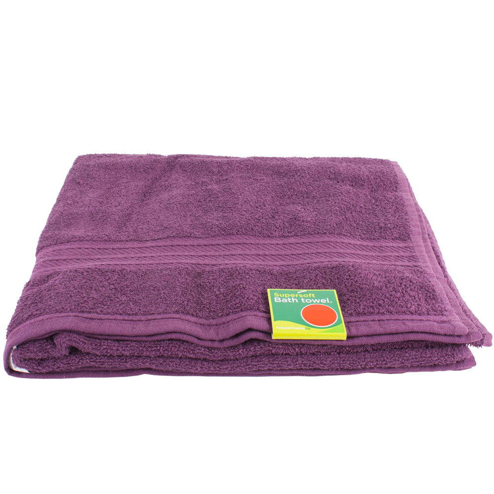 Aubergine 100% Cotton Bath Towels
