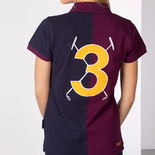 Load image into Gallery viewer, Ladies Number 3 Polo Shirt Claret &amp; Navy