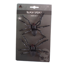 Load image into Gallery viewer, Pack of Two Spooky Halloween Themed Black Spiders