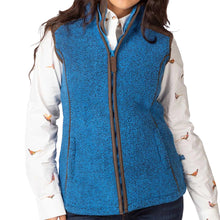 Load image into Gallery viewer, Ladies Super Soft Fleece Gilet Pacific Blue
