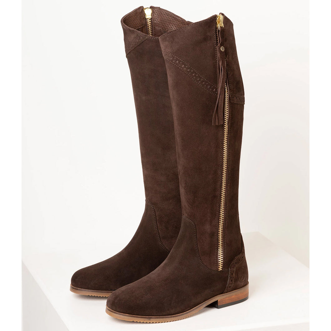 Rydale Ladies Spanish Riding Boots Brown Suede