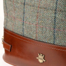 Load image into Gallery viewer, Green Tweed Checked Ladies Bucket Style Handbag
