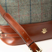 Load image into Gallery viewer, Leather And Tweed Bucket Handbag
