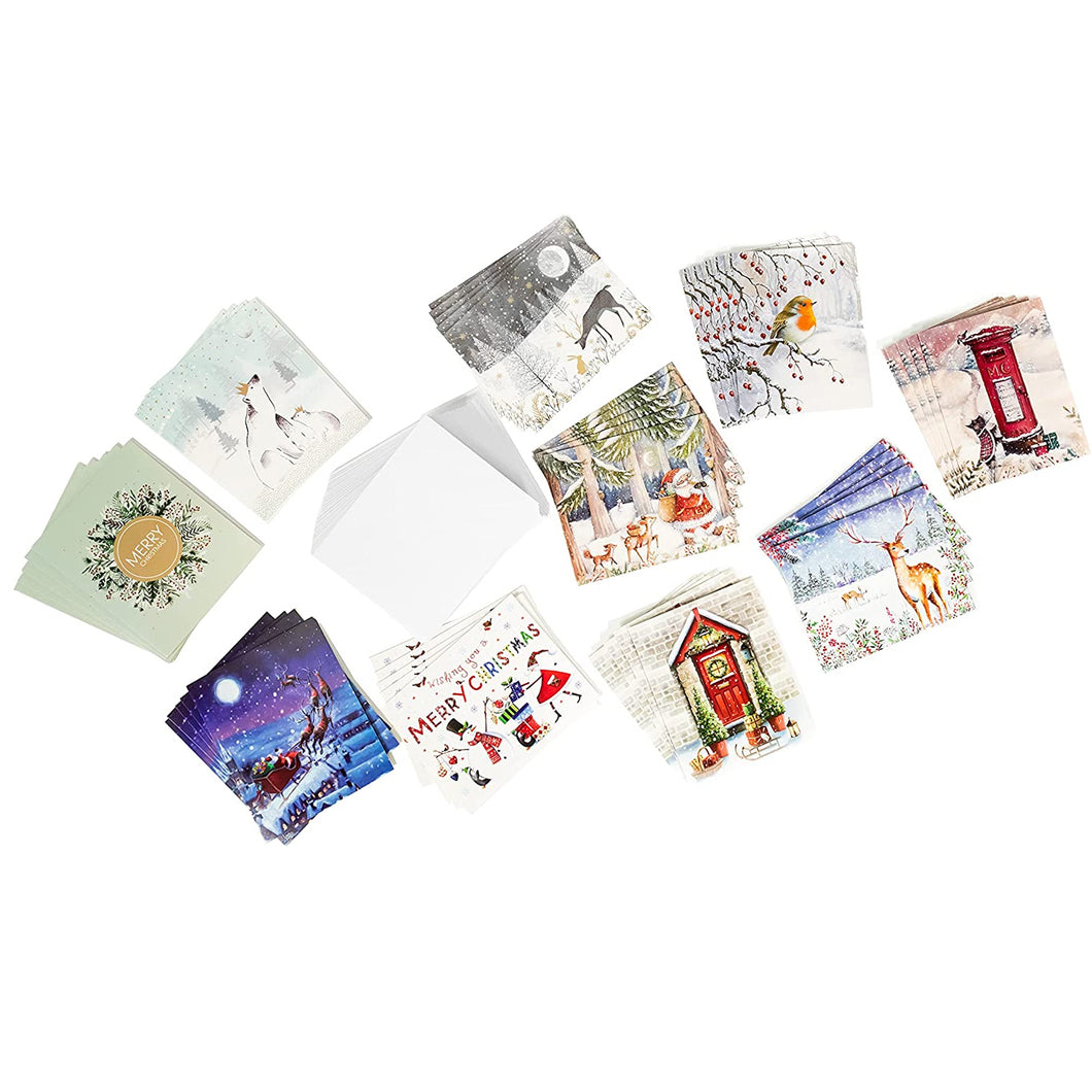 Tom Smith Christmas Cards 50pk Variety Box