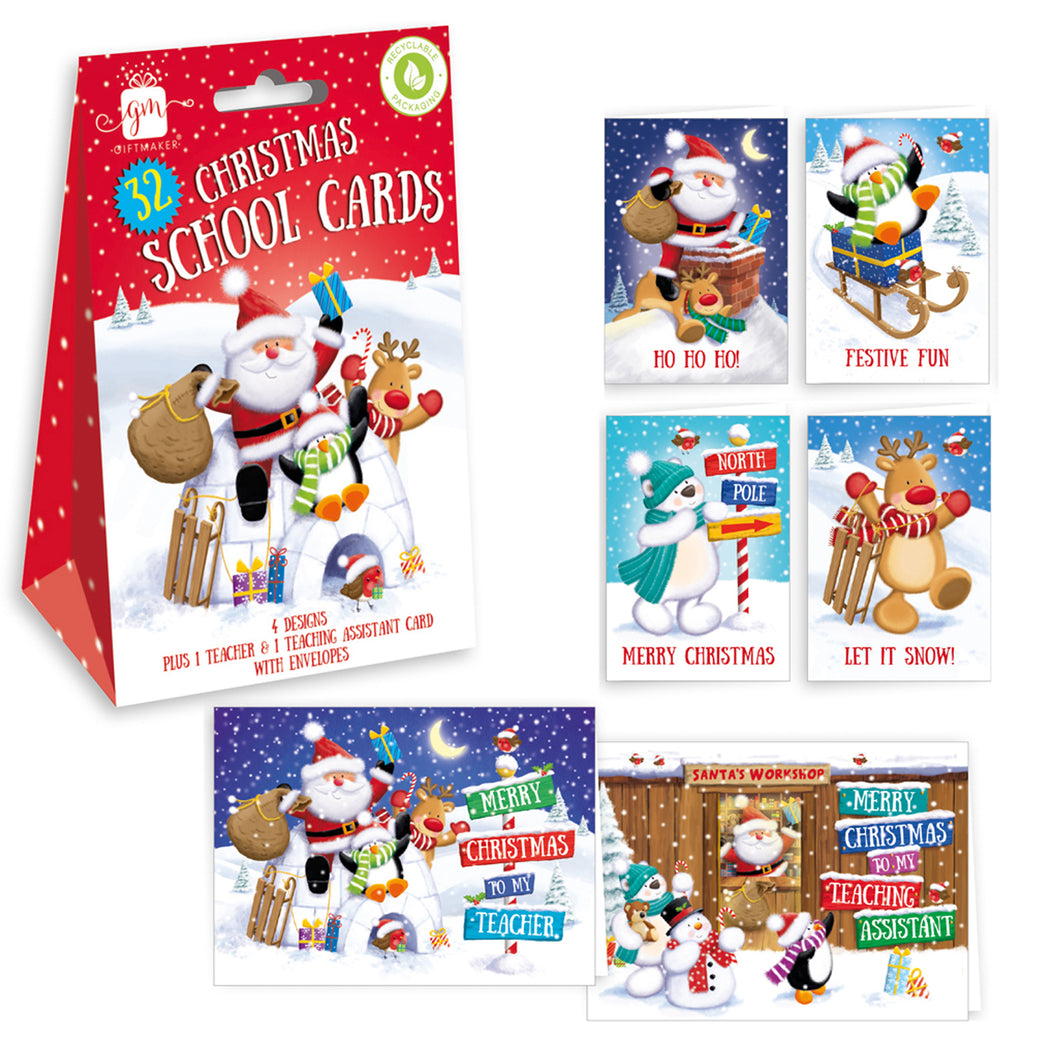 Giftmaker 32 Christmas School Cards