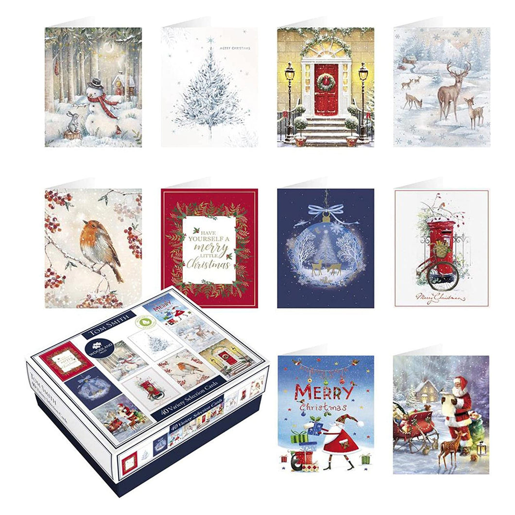 Tom Smith Variety Selection Christmas Cards 40pk