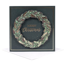 Load image into Gallery viewer, Tom Smith Luxury Handmade Wreath Christmas Cards 5pk
