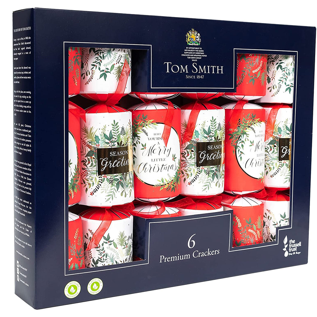 Tom Smith Premium Traditional Foliage Crackers 6pk