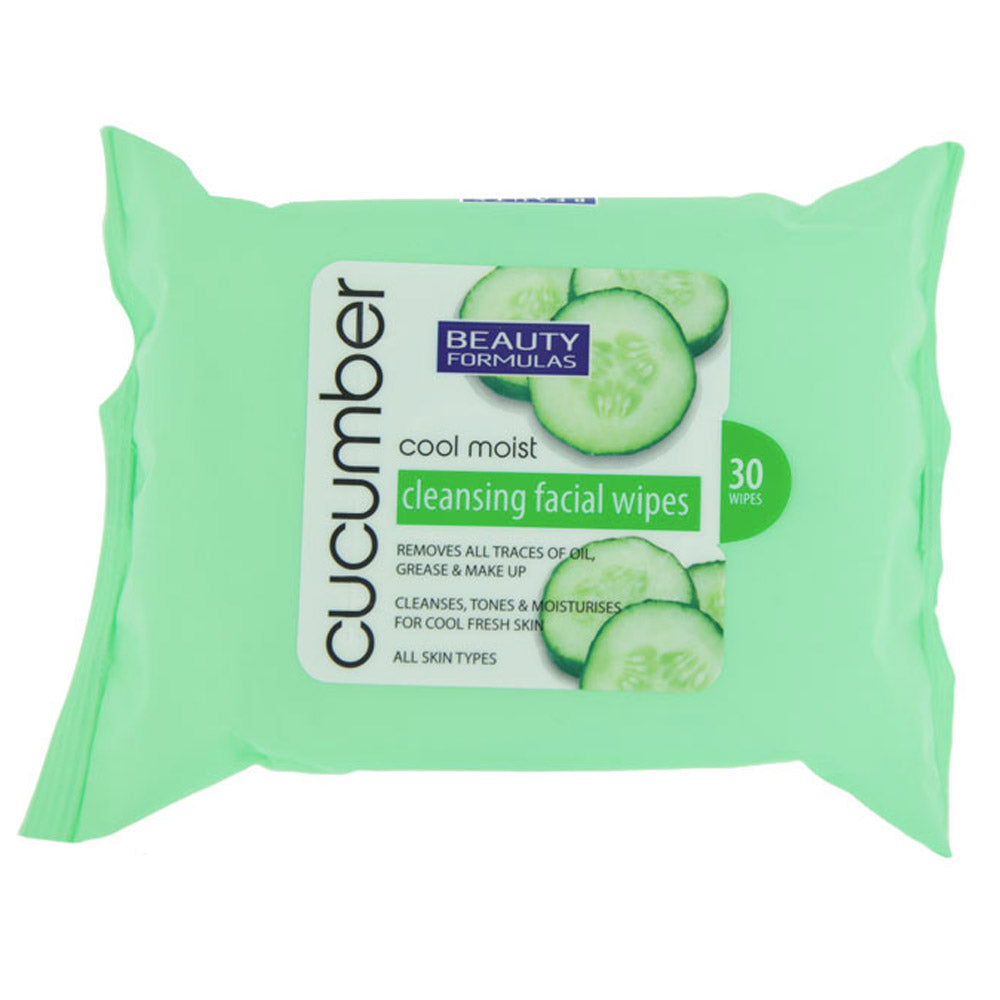 Beauty Formulas Cucumber Cleansing Facial Wipes