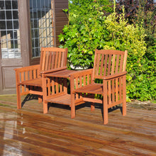 Load image into Gallery viewer, Kingfisher Hardwood Garden Patio Love Seat
